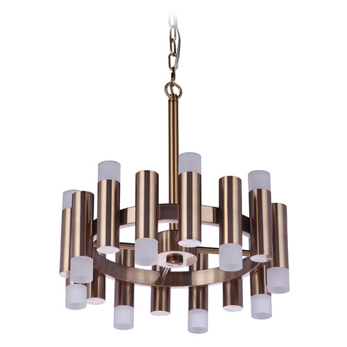 Craftmade Lighting Simple Lux Satin Brass LED Chandelier by Craftmade Lighting 57516-SB-LED