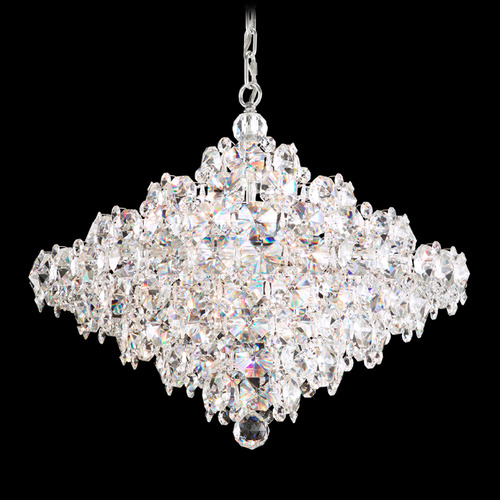 Schonbek Lighting Schonbek Worldwide Lighting Baronet Polished Stainless Steel Pendant Light with Abstract Shade BN1024N-401O