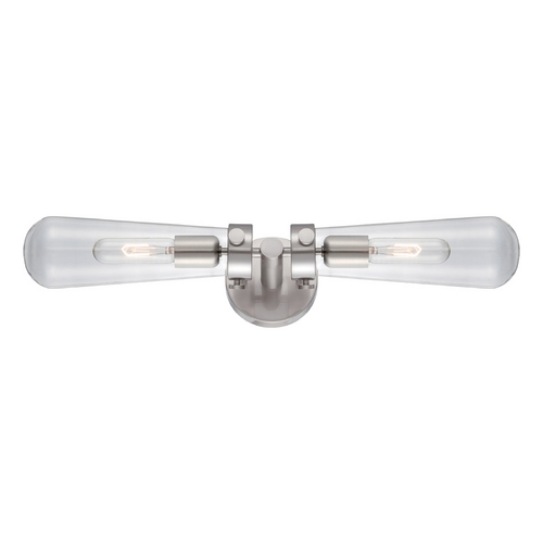 Nuvo Lighting Sconce with Clear Glass in Brushed Nickel by Nuvo Lighting 60/5263