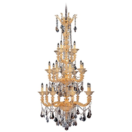 Allegri Lighting Allegri Mendelsshon 2-Tier 20-Light Crystal Chandelier in 2 Tone 24K Gold 11096-016-FR000