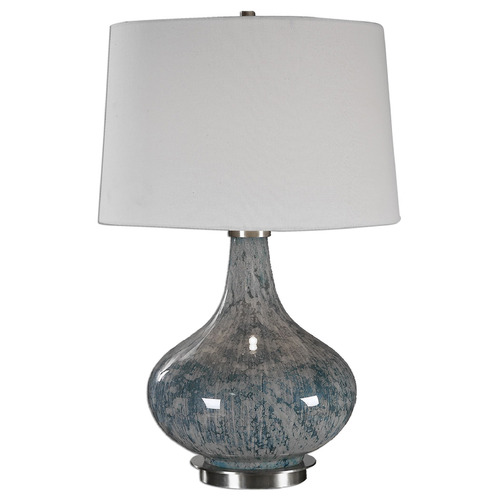 Uttermost Lighting Celinda Blue Grey Glass Lamp by Uttermost Lighting 27076