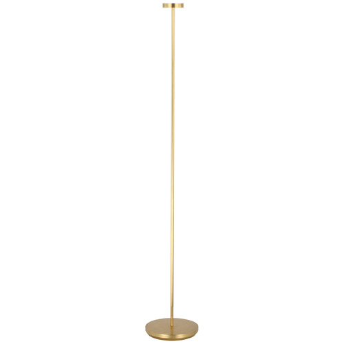 Visual Comfort Modern Collection Visual Comfort Modern Collection Moneta Hand Rubbed Antique Brass LED Floor Lamp with Drum Shade SLFL53727HAB