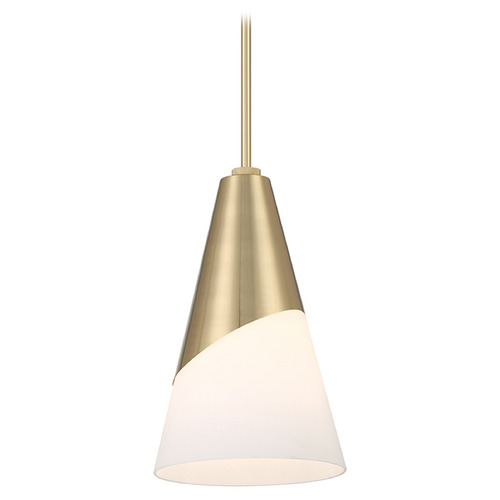 Crystorama Lighting Crystorama Lighting Tori Vibrant Gold Mini-Pendant Light with Conical Shade TOR-901-VG
