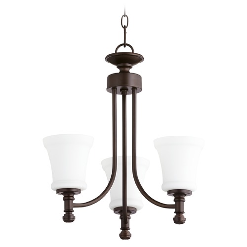 Quorum Lighting Rossington Oiled Bronze Chandelier by Quorum Lighting 6122-3-86
