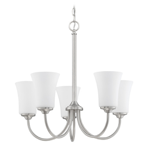 Craftmade Lighting Gwyneth Brushed Polished Nickel Chandelier by Craftmade Lighting 50425-BNK-WG