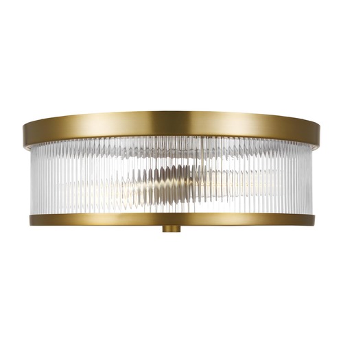 Visual Comfort Studio Collection Chapman & Meyers 14-Inch Burnished Brass Flush Mount by Visual Comfort Studio CF1052BBS