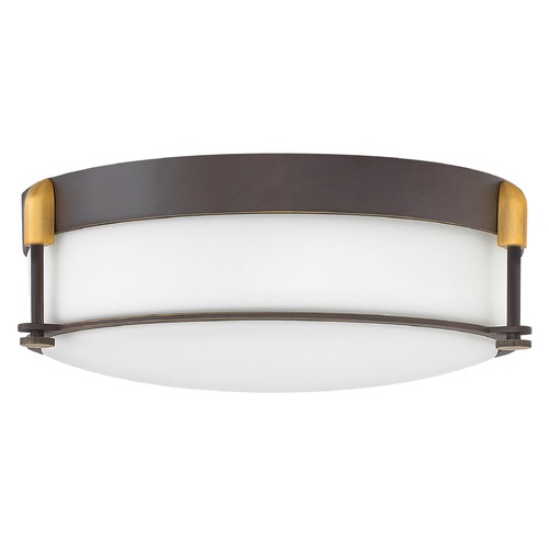 Hinkley Colbin 16.50-Inch Oil Rubbed Bronze & Heritage Brass Flush Mount by Hinkley Lighting 3233OZ