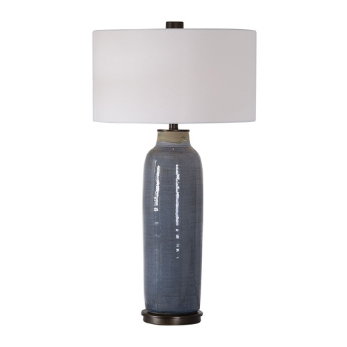 Uttermost Lighting Vicente Distressed Slate Blue & Oil Rubbed Bronze Table Lamp by Uttermost Lighting 26009
