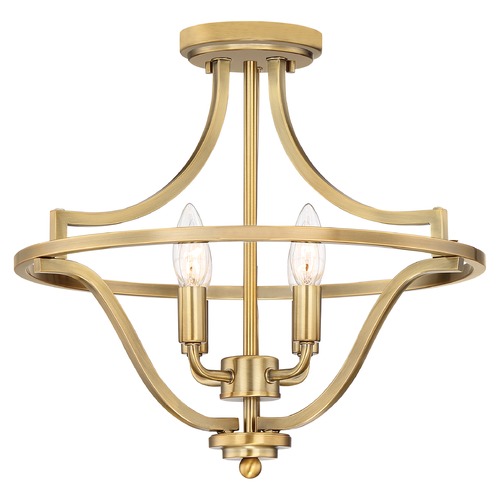 Quoizel Lighting Harvel Weathered Brass 4-Light Semi-Flush by Quoizel Lighting QF5119WS
