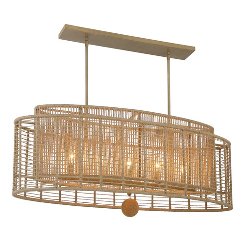 Crystorama Lighting Jayna 41.75-Inch Oval Chandelier in Burnished Silver by Crystorama JAY-A5007-BS