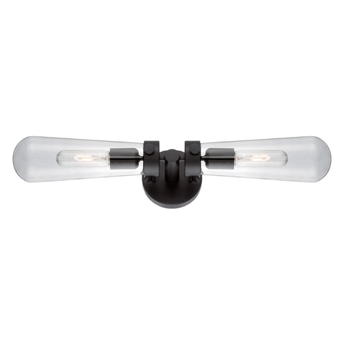 Nuvo Lighting Sconce Wall Light with Clear Glass in Aged Bronze by Nuvo Lighting 60/5363