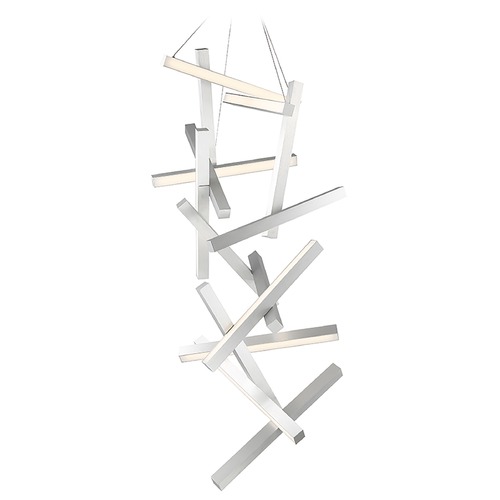 Modern Forms by WAC Lighting Chaos 75-Inch High LED Chandelier in Brushed Aluminum by Modern Forms PD-64875-AL