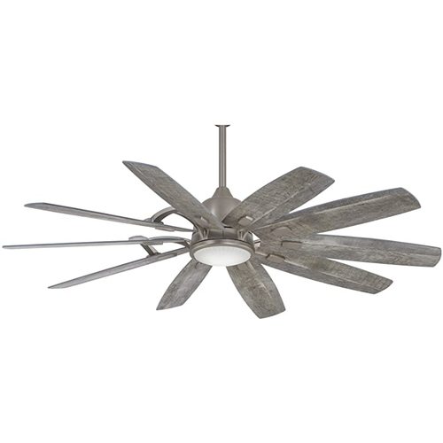 Minka Aire Barn 65-Inch LED Fan in Burnished Nickel by Minka Aire F864L-BNK