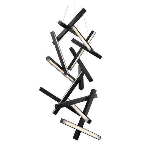 Modern Forms by WAC Lighting Chaos 75-Inch High LED Chandelier in Black by Modern Forms PD-64875-BK