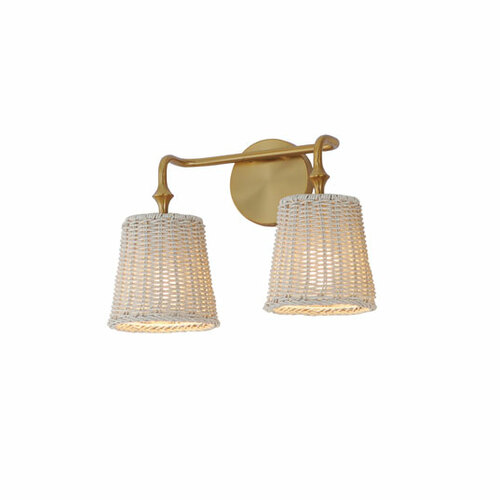 Maxim Lighting Baja 2-Light Sconce in Natural Aged Brass by Maxim Lighting 21482WWTNAB