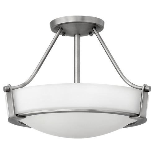Hinkley Hathaway Semi-Flush Mount in Antique Nickel by Hinkley Lighting 3220AN