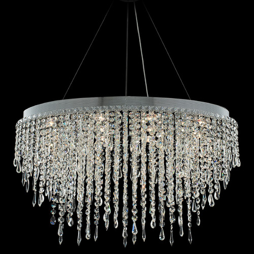 Allegri Lighting Allegri Crystal Tenuta Polished Chrome Pendant Light 028259-010-FR001