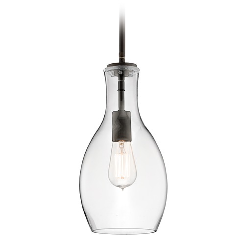Kichler Lighting Everly 13.75-Inch High Olde Bronze Pendant by Kichler Lighting 42456OZCLR