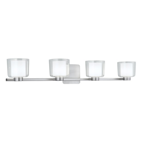 Norwell Lighting Alexus Brush Nickel Bathroom Light 5334-BN-CL