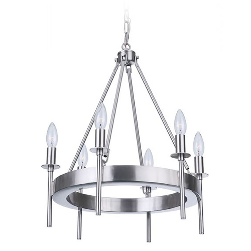 Craftmade Lighting Larrson Brushed Polished Nickel Chandelier by Craftmade Lighting 54326-BNK
