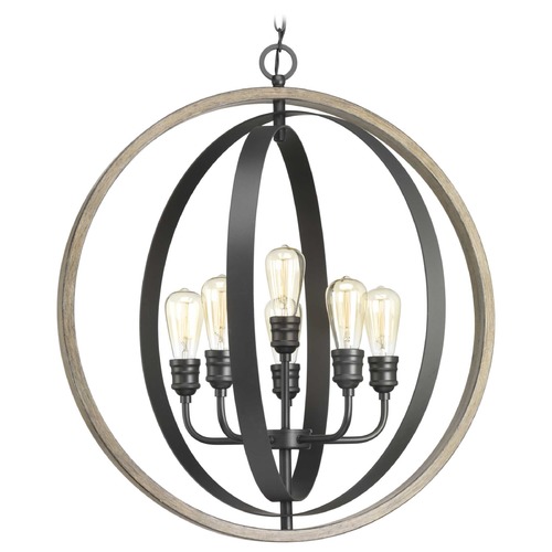 Progress Lighting Conestee Graphite 6-Light Pendant by Progress Lighting P500094-143