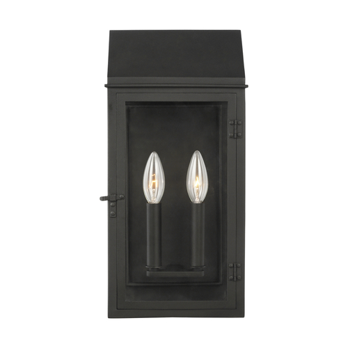 Visual Comfort Studio Collection Chapman & Meyers Hingham 16-Inch Tall Textured Black Outdoor Wall Light by Visual Comfort Studio CO1262TXB