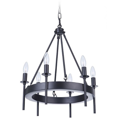 Craftmade Lighting Larrson Flat Black Chandelier by Craftmade Lighting 54326-FB