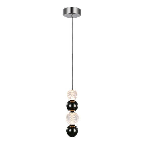 Alora Lighting Alora Lighting Onyx Polished Nickel LED Mini-Pendant Light with Globe Shade PD321815PN