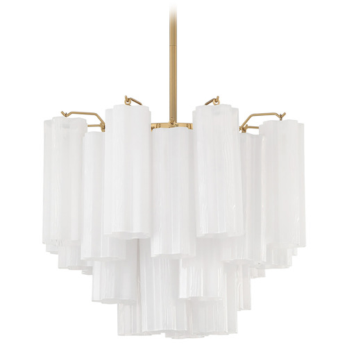 Crystorama Lighting Crystorama Lighting Addis Aged Brass Chandelier ADD-300-AG-WH