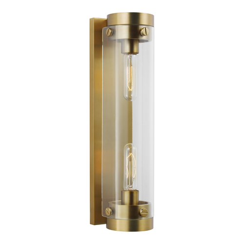 Visual Comfort Studio Collection Chapman & Meyers Garrett 18-Inch Tall Burnished Brass Sconce by Visual Comfort Studio CW1002BBS