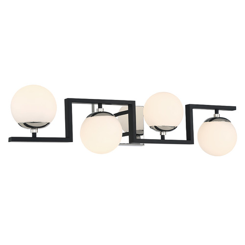 George Kovacs Lighting Alluria II 31-Inch Bath Light in Coal & Polished Nickel by George Kovacs P5424-572