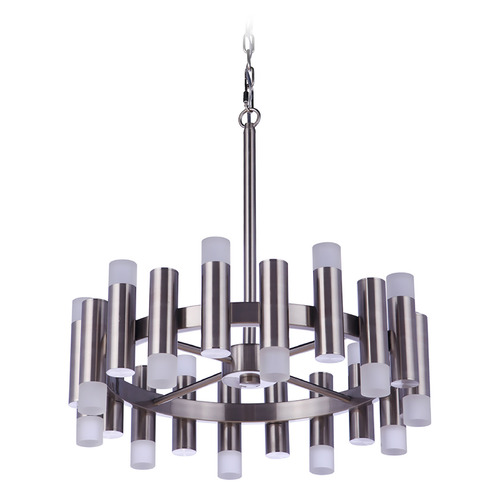 Craftmade Lighting Simple Lux Brushed Polished Nickel LED Chandelier by Craftmade Lighting 57520-BNK-LED