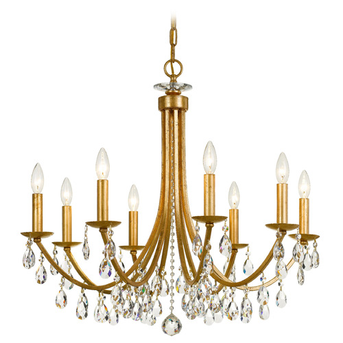 Crystorama Lighting Crystorama Lighting Bridgehampton Antique Gold Crystal Chandelier 8828-GA-CL-S