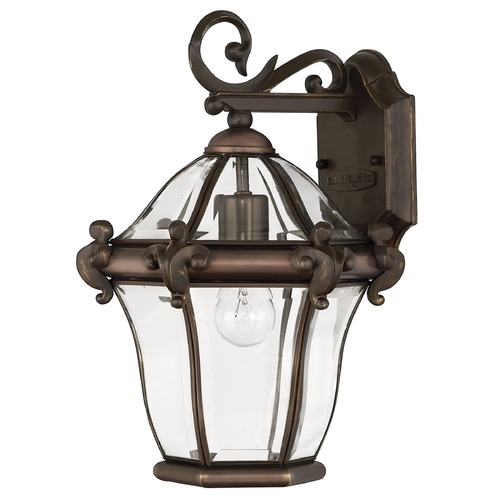 Hinkley Outdoor Wall Light with Clear Glass in Copper Bronze by Hinkley Lighting 2440CB
