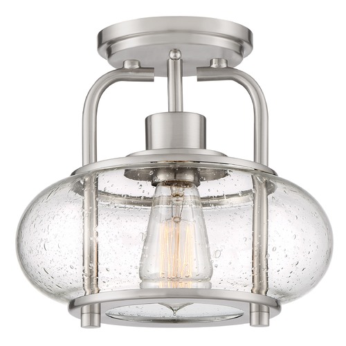 Quoizel Lighting Trilogy Semi-Flush Mount in Brushed Nickel by Quoizel Lighting TRG1710BN