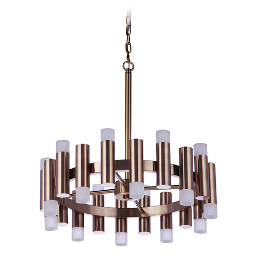 Craftmade Lighting Simple Lux Satin Brass LED Chandelier by Craftmade Lighting 57520-SB-LED