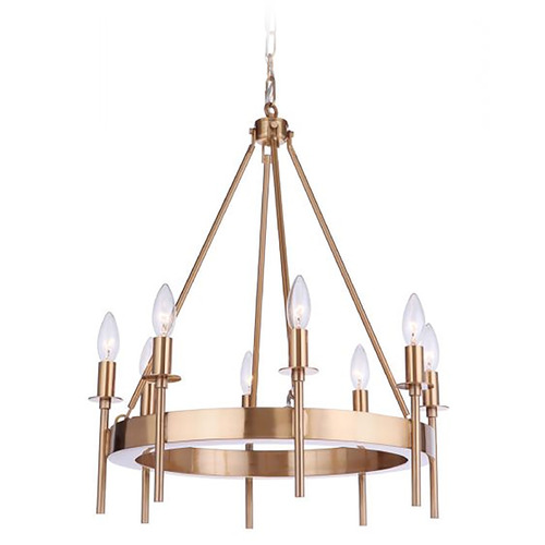 Craftmade Lighting Larrson Satin Brass Chandelier by Craftmade Lighting 54328-SB