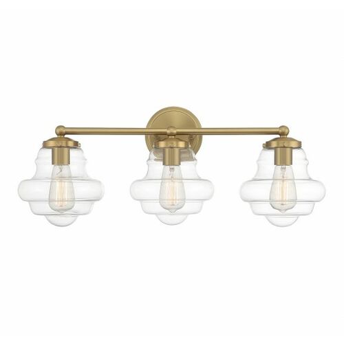 Savoy House 3-Light Vanity Light in Natural Brass by Meridian M80073NB