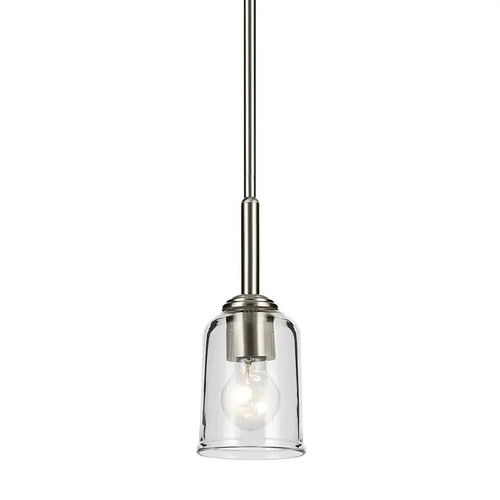 Kichler Lighting Kichler Lighting Shailene Brushed Nickel Mini-Pendant Light with Bowl / Dome Shade 43674NICLR