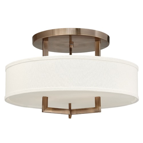 Hinkley Hampton 20-Inch Semi-Flush Mount in Brushed Bronze by Hinkley Lighting 3201BR