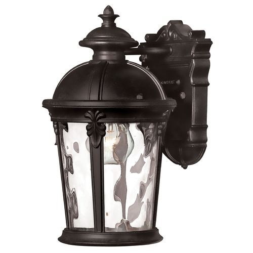 Hinkley Seeded Glass Outdoor Wall Light Black by Hinkley Lighting 1890BK