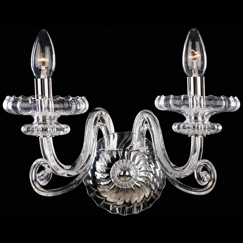 Metropolitan Lighting Sconce Wall Light with Clear Glass in Chrome by Metropolitan Lighting N9162