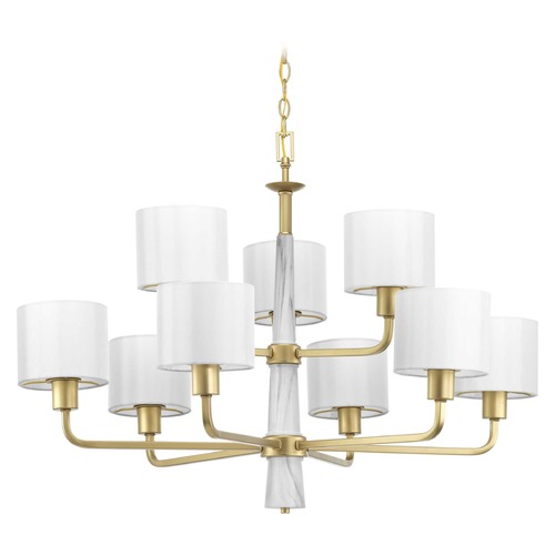 Progress Lighting Palacio Vintage Gold 9-Light Chandelier by Progress Lighting P400099-078
