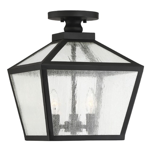 Savoy House Woodstock Black Outdoor Semi-Flush Mount by Savoy House 5-105-BK