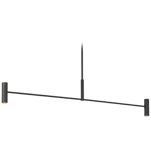 Visual Comfort Modern Collection Ponte Large Linear Chandelier in Nightshade Black by VC Modern SLLS57130B