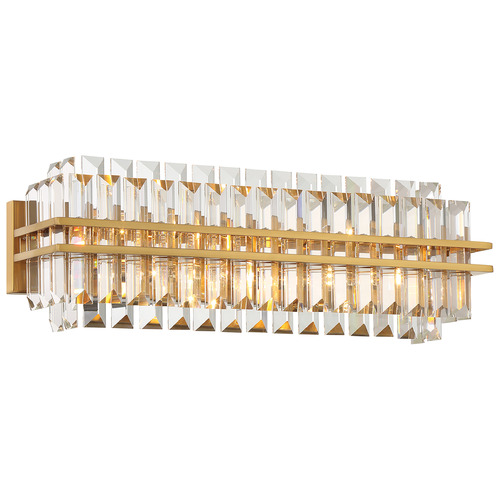 Crystorama Lighting Crystorama Lighting Hayes Aged Brass Bathroom Light HAY-1413-AG