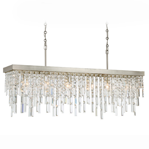 Crystorama Lighting Crystorama Lighting Winfield Antique Silver Crystal Chandelier WIN-217-SA-CL-MWP