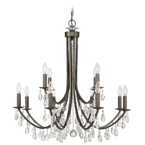 Crystorama Lighting Crystorama Lighting Bridgehampton Vibrant Bronze Crystal Chandelier 8829-VZ-CL-MWP