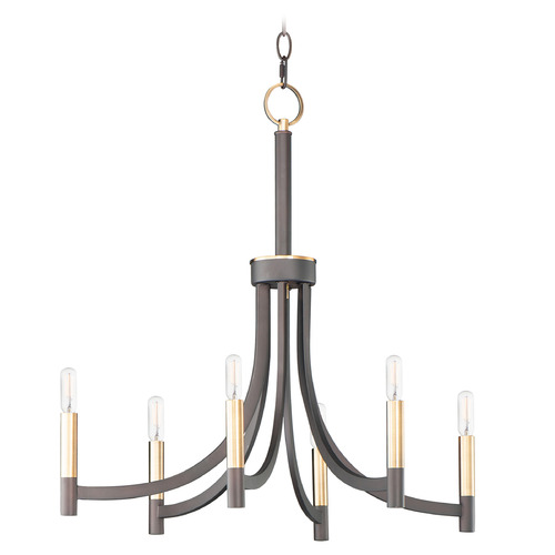 Maxim Lighting Maxim Lighting Lyndon Bronze & Antique Brass Chandelier 21526BZAB