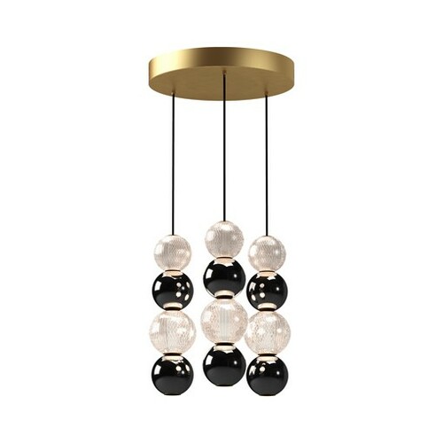 Alora Lighting Onyx Natural Brass LED Multi-Light Pendant by Kuzco Lighting MP321803NB